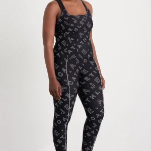 Cheap Aje ATHLETICA Cross Back Tank 123 Black Fineline Logo