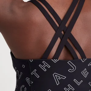 Cheap Aje ATHLETICA Cross Back Tank 123 Black Fineline Logo
