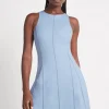 Sale Aje ATHLETICA Cross Back Tennis Mini Dress 805 Steel Blue/Midnight Blue