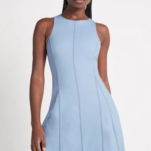 Sale Aje ATHLETICA Cross Back Tennis Mini Dress 805 Steel Blue/Midnight Blue