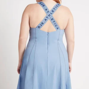 Sale Aje ATHLETICA Cross Back Tennis Mini Dress 805 Steel Blue/Midnight Blue