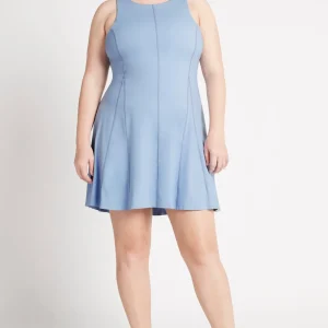 Sale Aje ATHLETICA Cross Back Tennis Mini Dress 805 Steel Blue/Midnight Blue