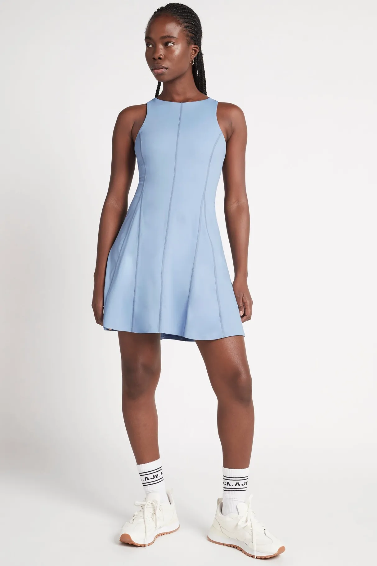 cross_back_tennis_mini_dress__4.webp Sale Aje ATHLETICA Cross Back Tennis Mini Dress 805 Steel Blue/Midnight Blue