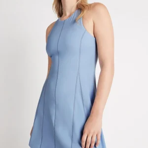 Sale Aje ATHLETICA Cross Back Tennis Mini Dress 805 Steel Blue/Midnight Blue