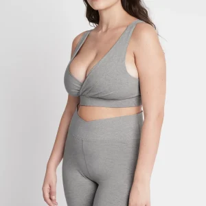 Cheap Aje ATHLETICA Crossover Sports Bra 317 Grey Marle