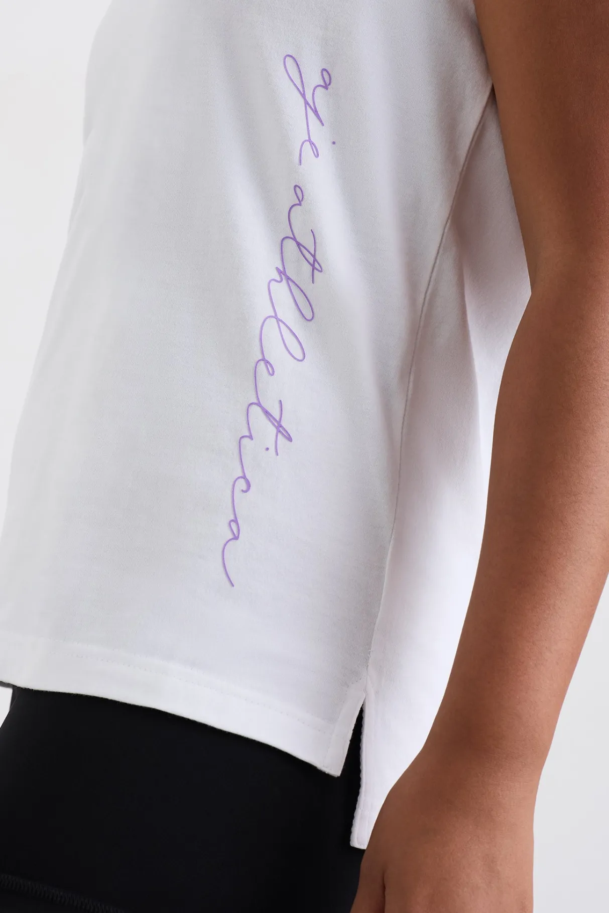 cursive_logo_longline_tank__3.webp Online Aje ATHLETICA Cursive Logo Longline Tank 101 White Ultra Violet