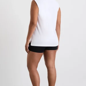Online Aje ATHLETICA Cursive Logo Longline Tank 101 White Ultra Violet