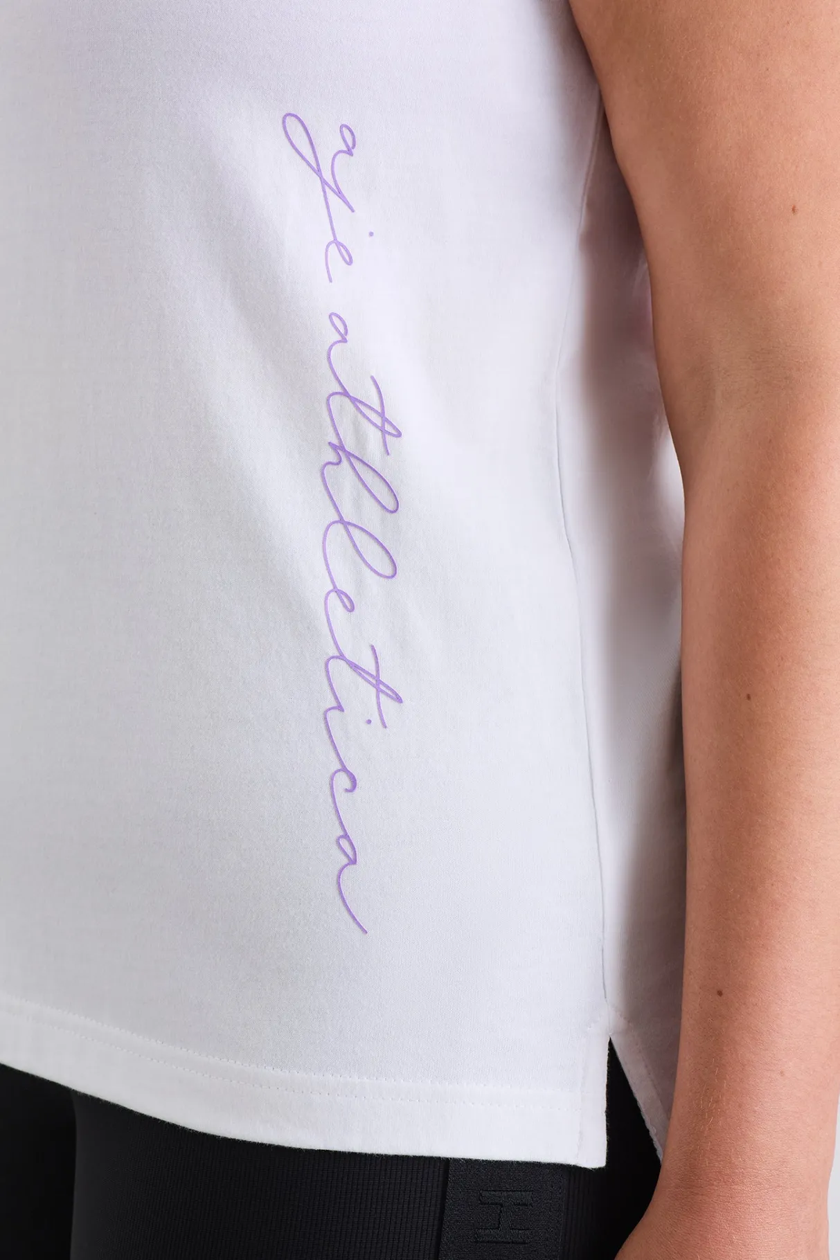cursive_logo_longline_tank__8.webp Online Aje ATHLETICA Cursive Logo Longline Tank 101 White Ultra Violet