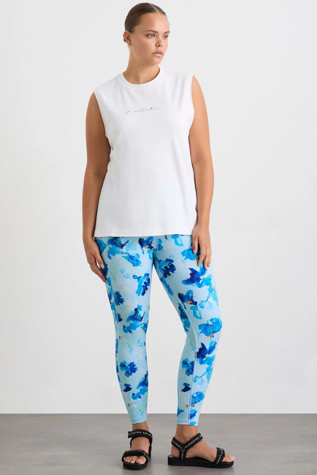 cursive_logo_tank__12.webp Sale Aje ATHLETICA Cursive Logo Tank 101 White/Multi