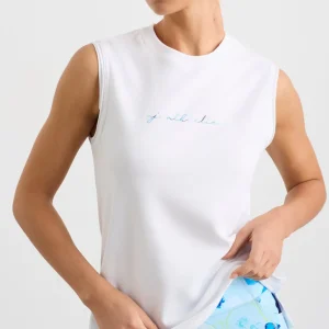 Sale Aje ATHLETICA Cursive Logo Tank 101 White/Multi