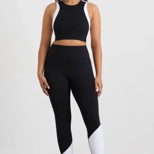 Discount Aje ATHLETICA Curved Panel Full Length Legging 226 White/Black