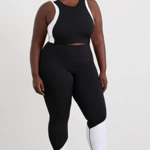 Discount Aje ATHLETICA Curved Panel Full Length Legging 226 White/Black