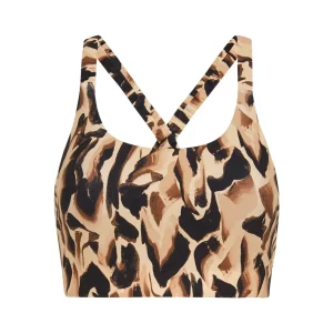 Outlet Aje ATHLETICA Cut Out Cross Back Sports Bra 314 Black Marble
