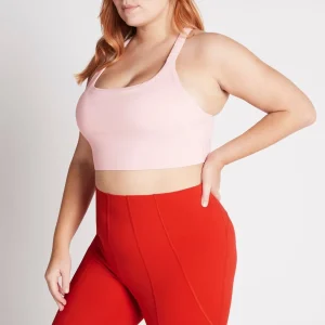 Store Aje ATHLETICA Cut Out Cross Back Sports Bra 314 Rose Quartz