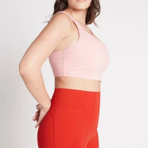 Store Aje ATHLETICA Cut Out Cross Back Sports Bra 314 Rose Quartz
