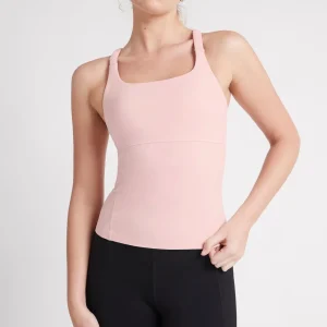 Store Aje ATHLETICA Cut Out Cross Back Tank Top 125 Rose Quartz/Rose Pink
