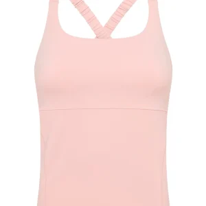 Store Aje ATHLETICA Cut Out Cross Back Tank Top 125 Rose Quartz/Rose Pink