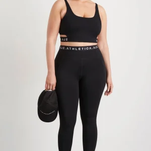 Sale Aje ATHLETICA Cut Out Elastic Sports Bra 337 Black/White