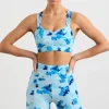 Clearance Aje ATHLETICA Double Layer Crossback Bra 350 Expressive Floral