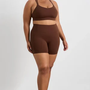 Cheap Aje ATHLETICA Double Strap Sports Bra 323 Dark Chocolate Brown
