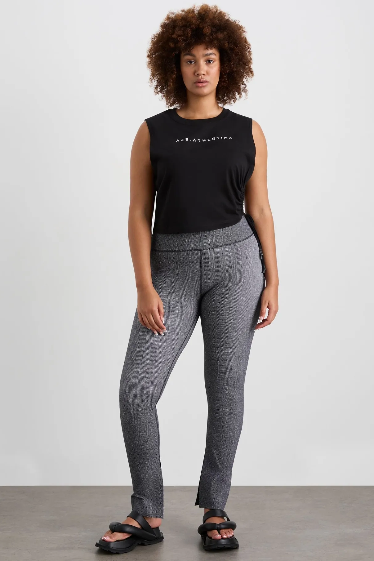 drawcord_cut_out_tank__10.webp Shop Aje ATHLETICA Drawcord Cut Out Tank 158 Black