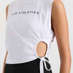 Clearance Aje ATHLETICA Drawcord Cut Out Tank 158 White