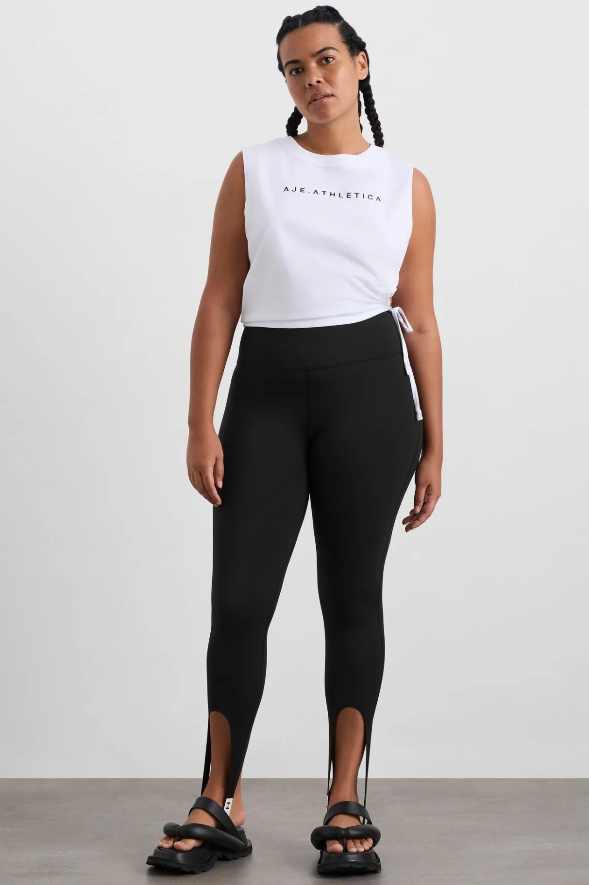 drawcord_cut_out_tank__6-1.webp Clearance Aje ATHLETICA Drawcord Cut Out Tank 158 White
