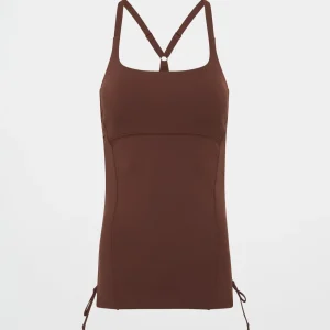 Hot Aje ATHLETICA Drawcord Racerback Tank 128 Dark Chocolate