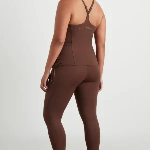 Hot Aje ATHLETICA Drawcord Racerback Tank 128 Dark Chocolate