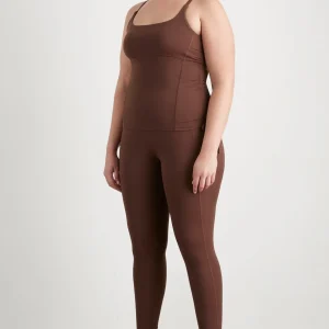Hot Aje ATHLETICA Drawcord Racerback Tank 128 Dark Chocolate
