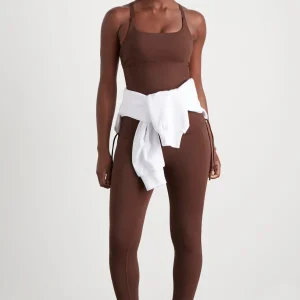 Hot Aje ATHLETICA Drawcord Racerback Tank 128 Dark Chocolate