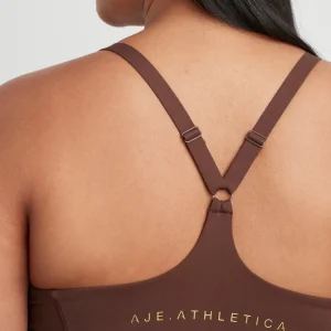 Hot Aje ATHLETICA Drawcord Racerback Tank 128 Dark Chocolate