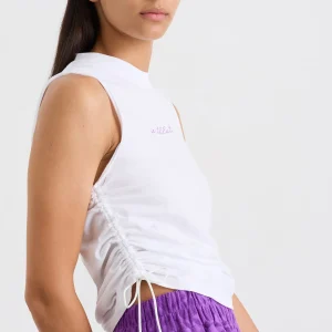 Discount Aje ATHLETICA Drawcord Tank 131 White Ultra Violet