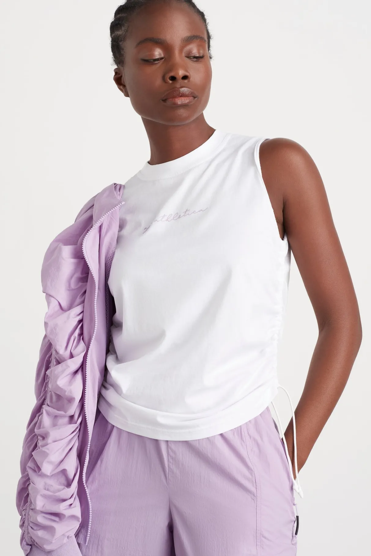 drawcord_tank__0-2.webp Cheap Aje ATHLETICA Drawcord Tank 131 White/Lavender