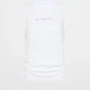 Discount Aje ATHLETICA Drawcord Tank 131 White Ultra Violet