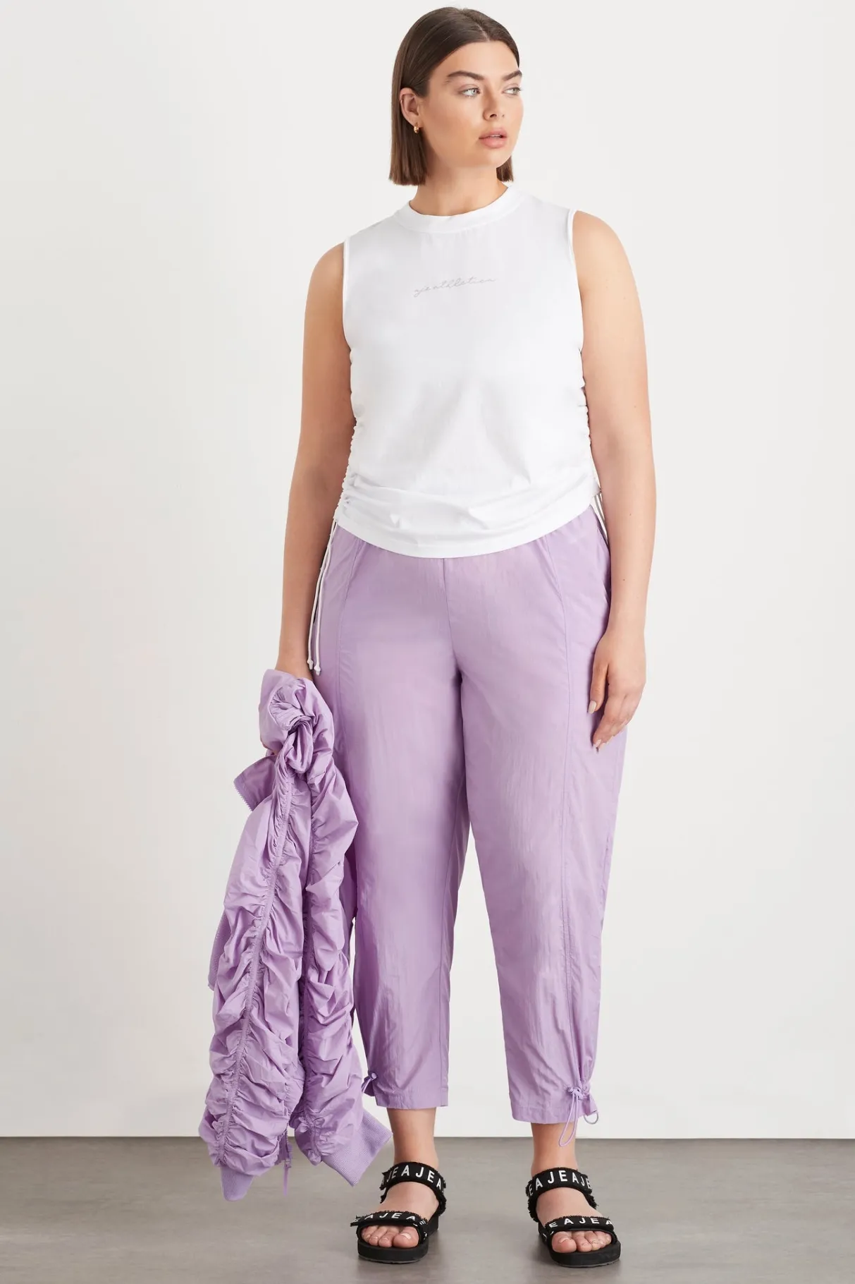 drawcord_tank__12-1.webp Cheap Aje ATHLETICA Drawcord Tank 131 White/Lavender