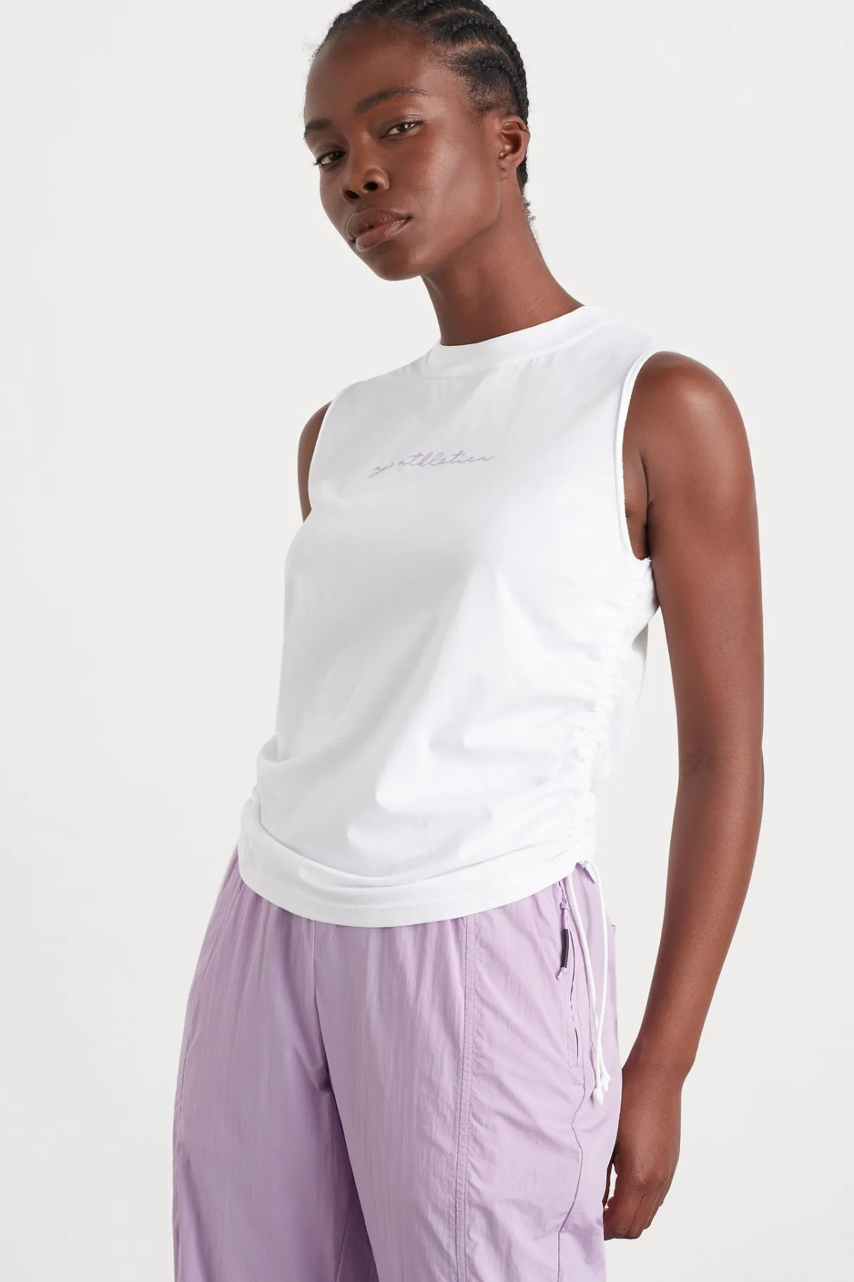drawcord_tank__2-2.webp Cheap Aje ATHLETICA Drawcord Tank 131 White/Lavender