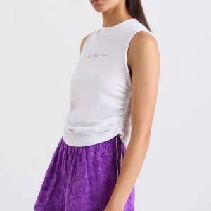 Discount Aje ATHLETICA Drawcord Tank 131 White Ultra Violet