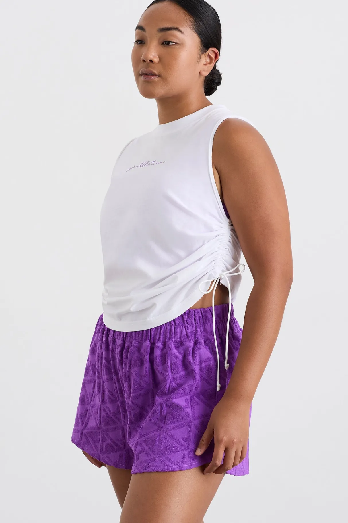 drawcord_tank__9-1.webp Discount Aje ATHLETICA Drawcord Tank 131 White Ultra Violet