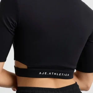 Cheap Aje ATHLETICA Elasticated Cut Out Tee 195 Black