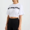 Best Sale Aje ATHLETICA Elasticated Logo Crop Tee 105 White