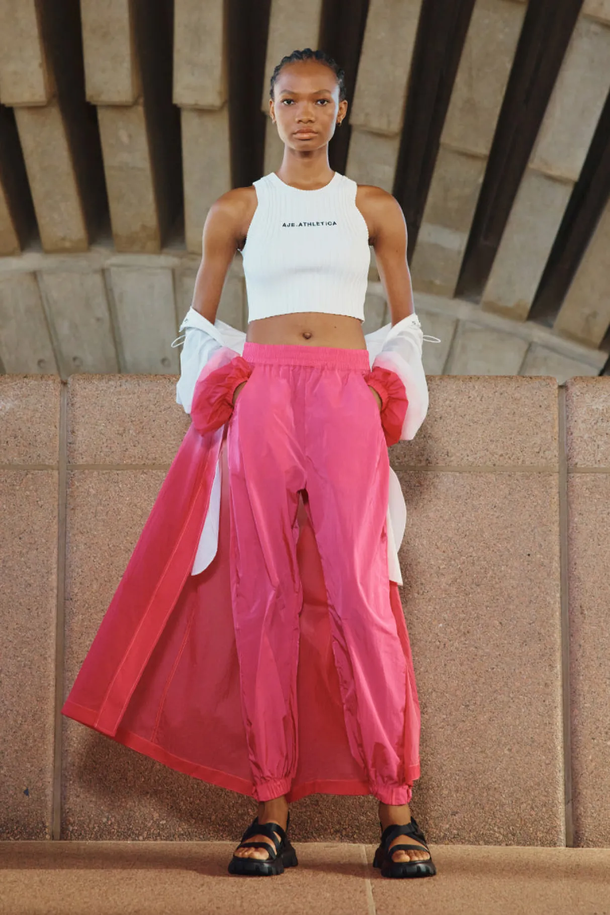 elasticated_spray_pant__14.webp Outlet Aje ATHLETICA Elasticated Spray Pant 517 Made You Blush