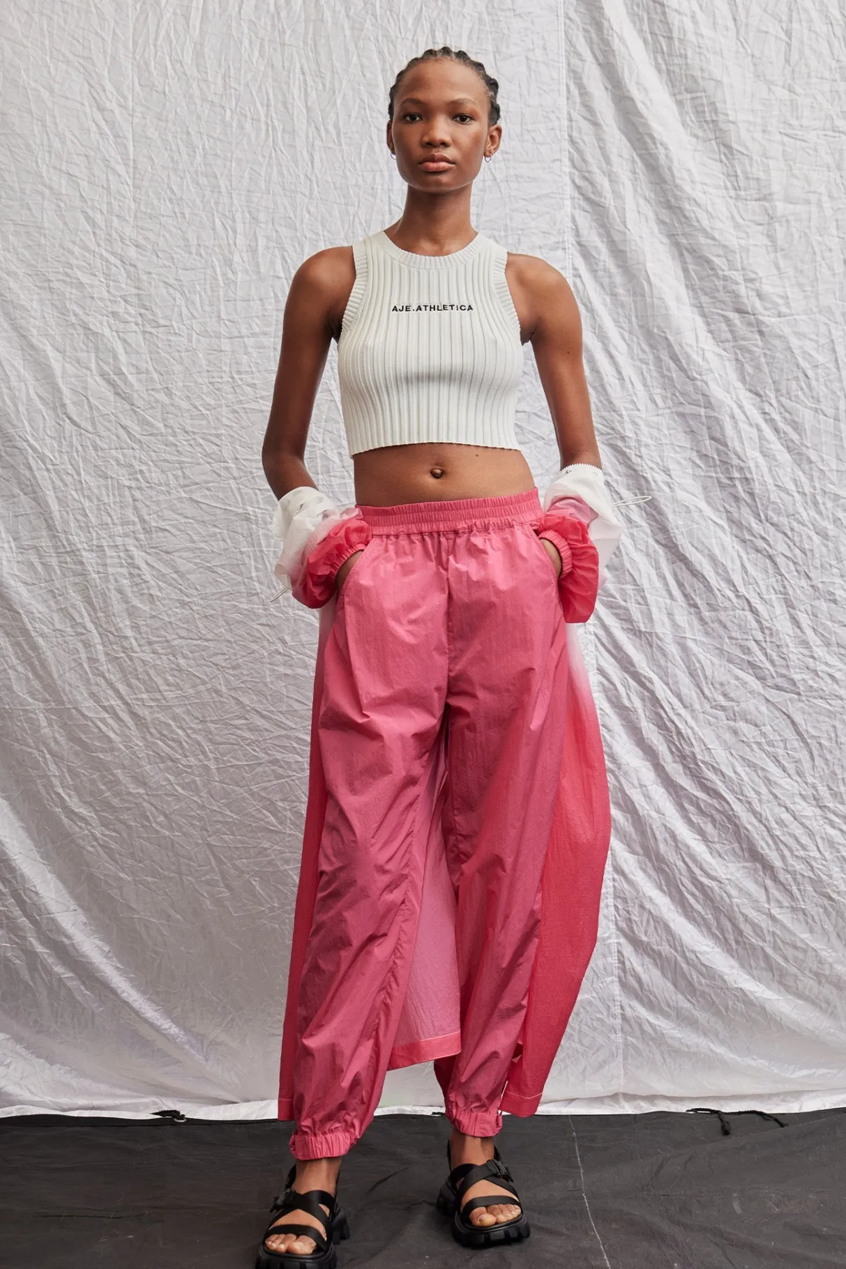 elasticated_spray_pant__15.webp Outlet Aje ATHLETICA Elasticated Spray Pant 517 Made You Blush