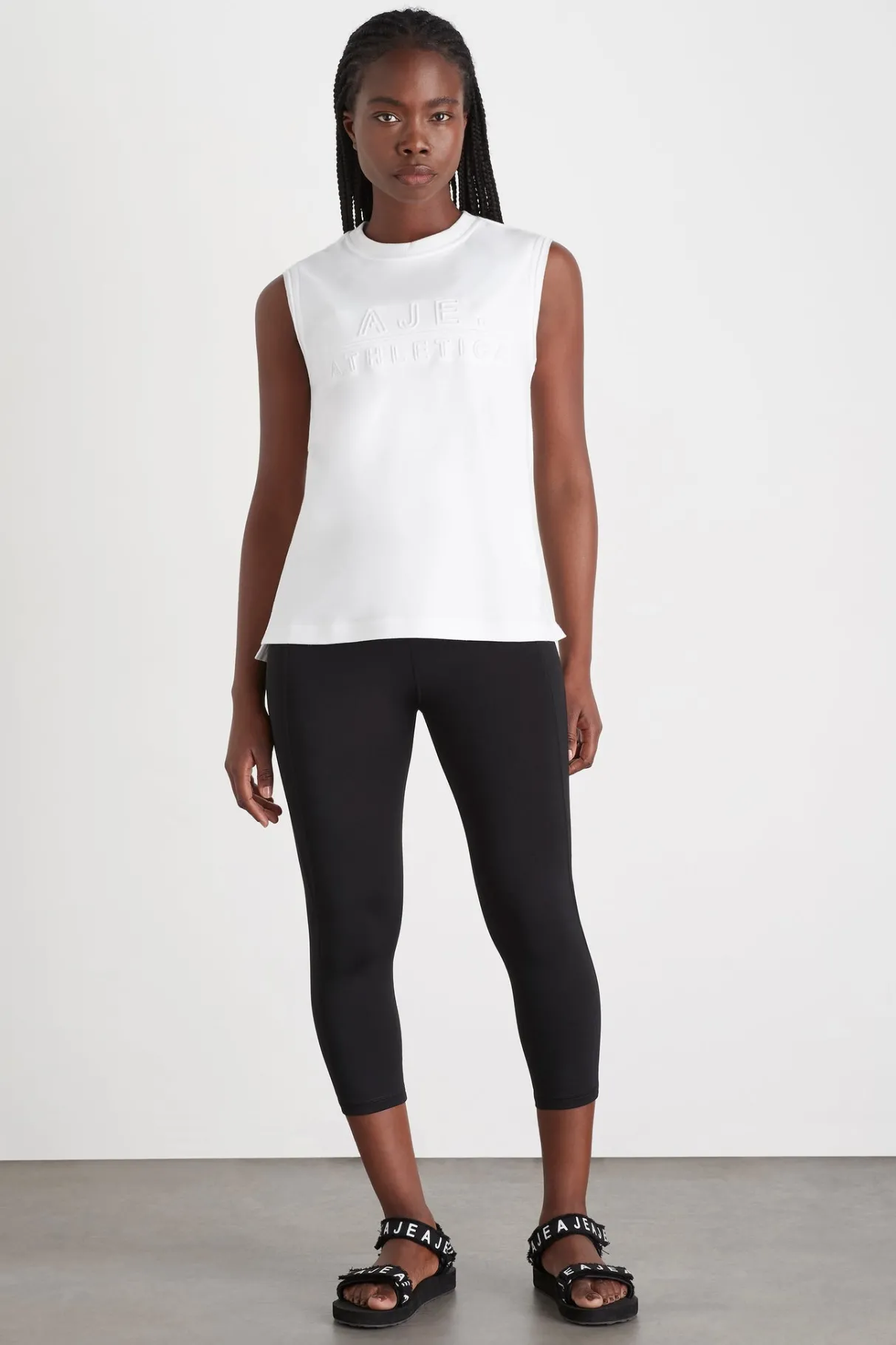 embossed_classic_logo_tank__2.webp Sale Aje ATHLETICA Embossed Classic Logo Tank 101 White