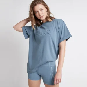 Discount Aje ATHLETICA Embossed Classic Logo T-Shirt 103 Storm Blue