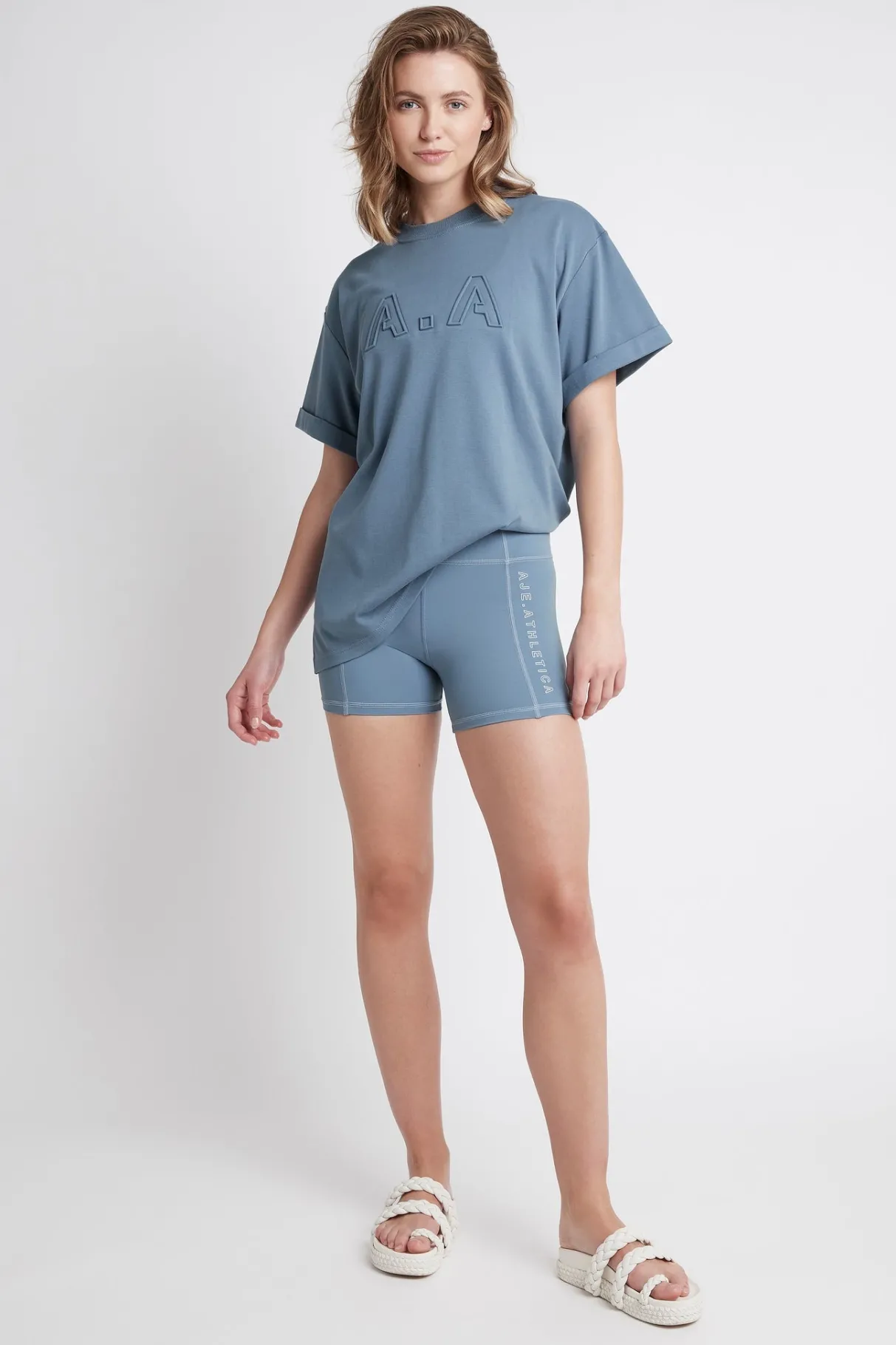 embossed_classic_logo_tshirt__5-1.webp Discount Aje ATHLETICA Embossed Classic Logo T-Shirt 103 Storm Blue