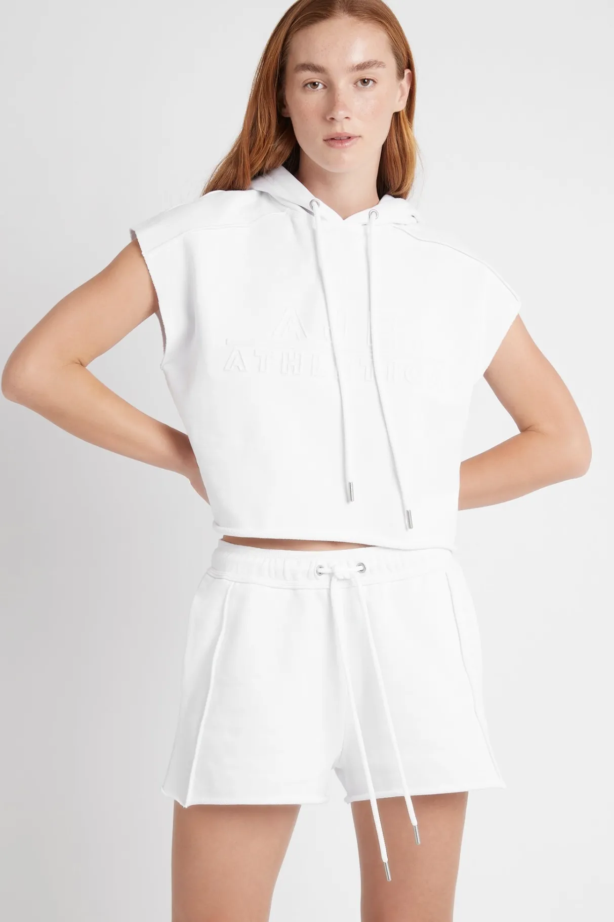 embossed_classic_short_sleeve_cropped_hoodie__0.webp Hot Aje ATHLETICA Embossed Classic Short Sleeve Cropped Hoodie 402 White