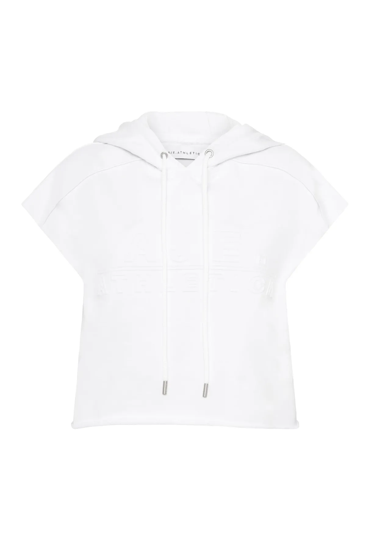 embossed_classic_short_sleeve_cropped_hoodie__1.webp Hot Aje ATHLETICA Embossed Classic Short Sleeve Cropped Hoodie 402 White