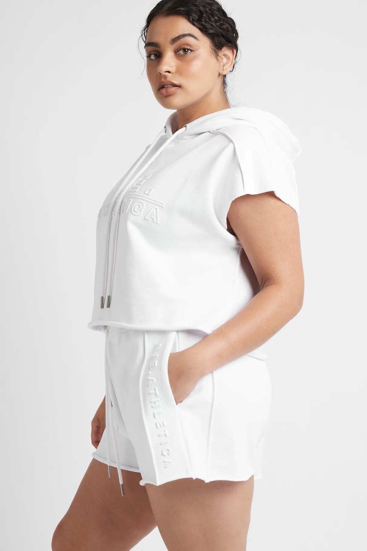 embossed_classic_short_sleeve_cropped_hoodie__12.webp Hot Aje ATHLETICA Embossed Classic Short Sleeve Cropped Hoodie 402 White