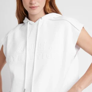 Hot Aje ATHLETICA Embossed Classic Short Sleeve Cropped Hoodie 402 White